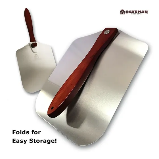 Caveman Products Pelador Pizza Aluminio Mango Madera In