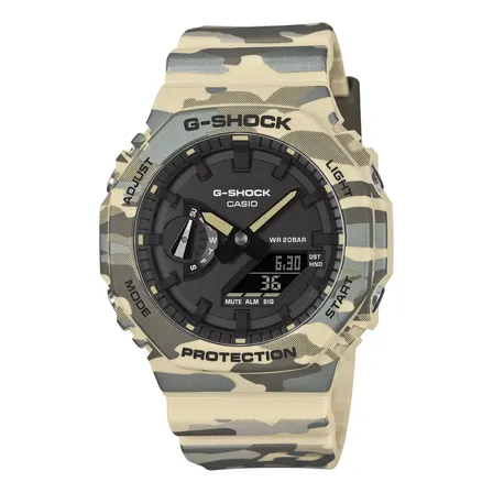 Relógio Casio G-shock Masculino Camuflado Ga-2100cm-5adr Camuflado Preto