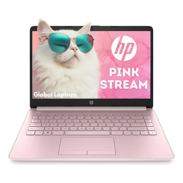 Laptop HP Stream 14-cf2112wm Rosa 64GB SSD Intel Celeron Incluye Windows 11 Color Pink