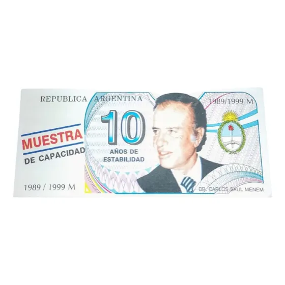 Billete Menem Argentina   Menem Trucho  1999 Unc