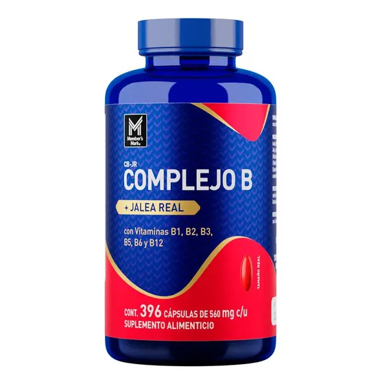Complejo B Con Jalea Real Members Mark 396 Cápsulas De 560mg Sabor Sin Sabor