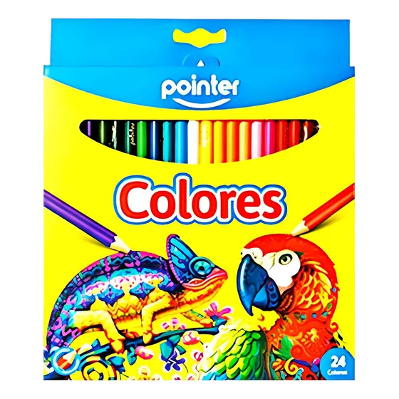Lápices De Colores 24pc Largos Pointer Al Mayor Y Detal 