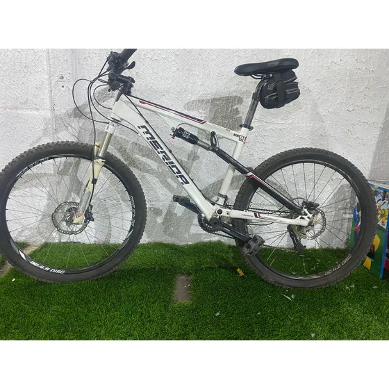 Bicicleta Mtb Merida 96, Doble Suspensión De Aire Comprimido Blanco 45 Cm