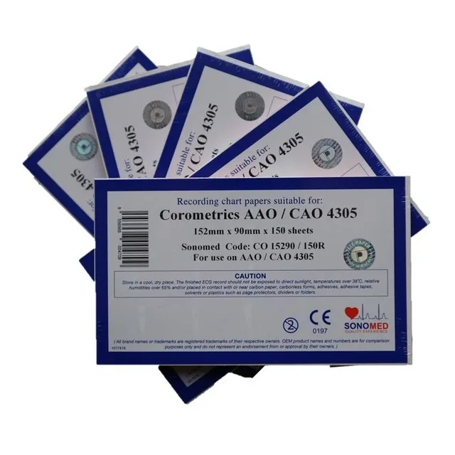 Papel Para Tococardiografo De 152mm X 90mm Corometrics 