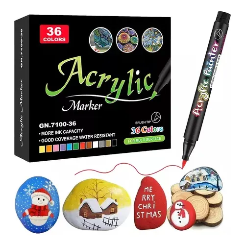 Marcadores De Pintura Acrílica Para Colorear, 36 Colores