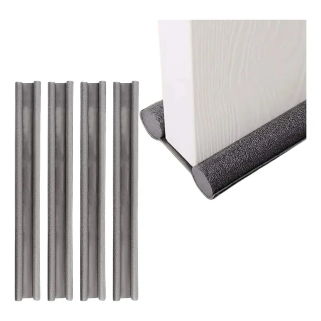 4 Pzs Guardapolvos Protector Puerta Bloqueo Tira De Sellado Color Negro