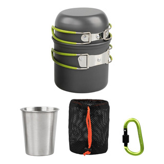Juego De Utensilios De Cocina Para Acampar, Olla Para Verde Juego De Utensilios De Cocina Para Acampar, Olla Para Verde