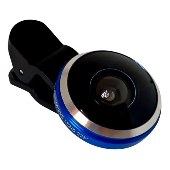 Lente Universal Para Celular C/ Clip Fisheye Ojo De Pez 235°