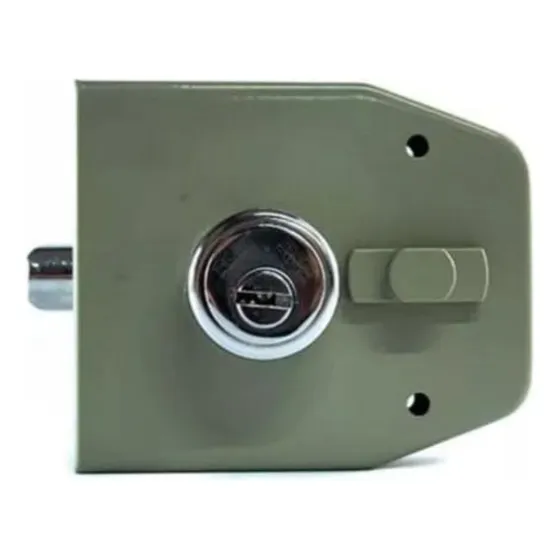 Cerradura Chapa Sobreponer Tover S100pr Pintada Revertida Color Gris