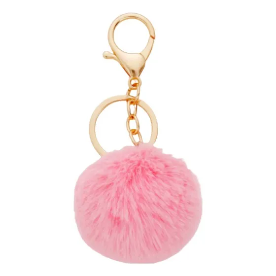 Chaveiro Pompom Brasil Rosa