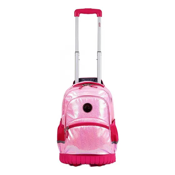 Mochila Elf Con Carro Base De Goma Arco Iris Diseño De La Tela Brillos
