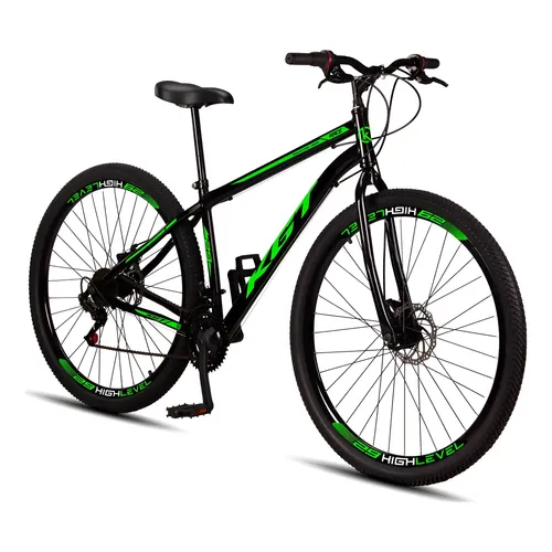 Bicicleta aro 29 KGT aço carbono freios a disco suspensão 21