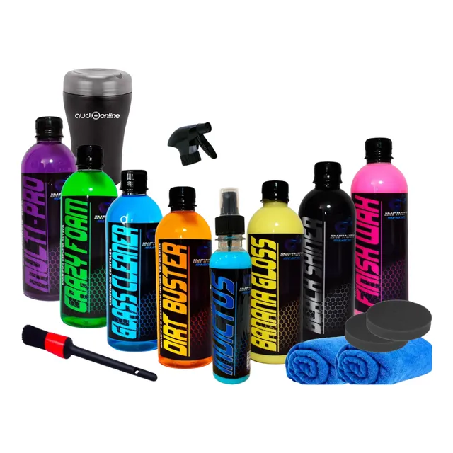 Kit Shampoo Detallado Automotriz 22pz Infinity + Toallitas