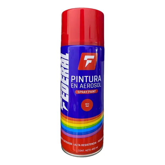 Pintura En Spray Rojo Marca Federal