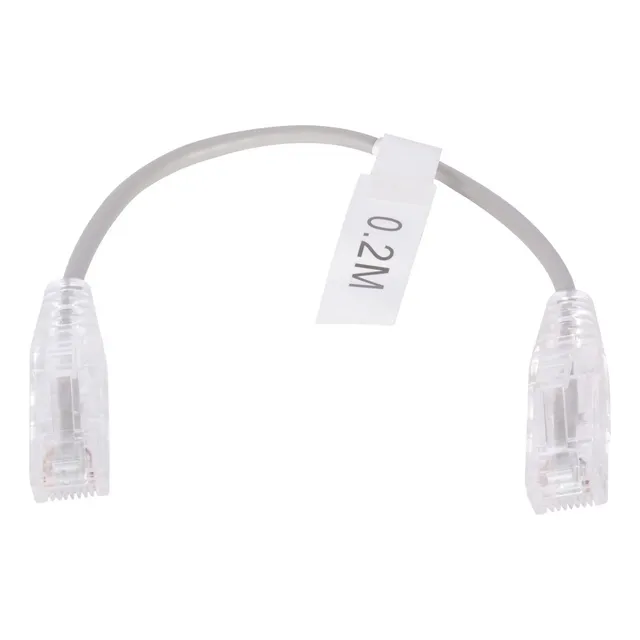 Cable De Parcheo Patch Cord Slim 28awg Utp Cat6 20 Cm Gris