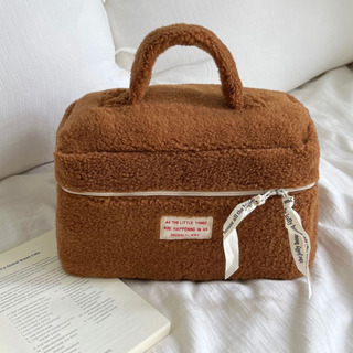 Bolsa De Cosméticos Fofa E Peluda, Bolsa De Lavagem Portátil Bolsa De Cosméticos Fofa E Peluda, Bolsa De Lavagem Portátil