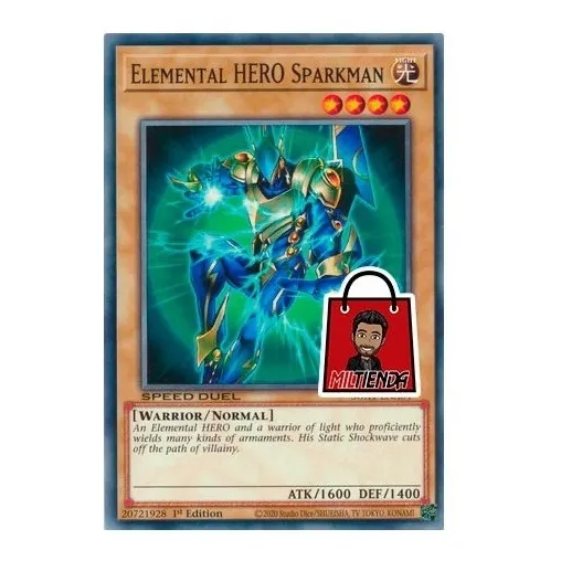 Elemental Hero Sparkman - Miltienda - Yugioh - Héroe Chispas