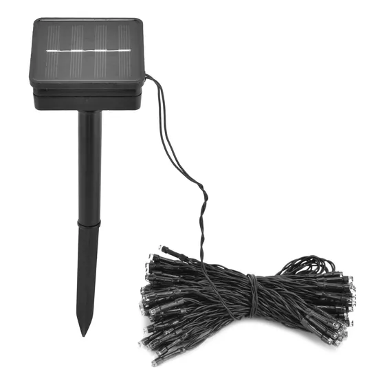 Luzes Solares De Corda Impermeáveis 12m 100led Coloridas
