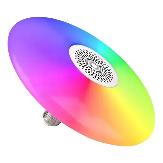 Ampolleta Lámpara Led Rgb Colorida Musical Con Bluetooth 48W