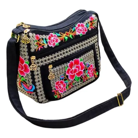Bandolera Phevos Hobo Para Mujer, 3 Bolsillos Con Cierre, Es