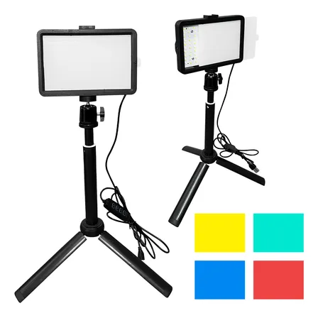 Kit Duplo De Luz Led Usb C/ Filtro Colorido P Suporte 12w 127/220v Escolha Rgb