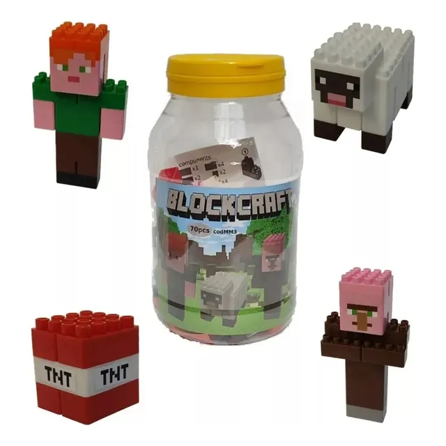 Ladrillos Para Armar Minecraf  Balde De 70 Pzs A Mas Tut 
