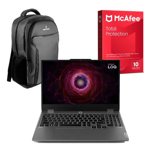 Kit Laptop Gamer Lenovo Ryzen 5 Ram 8gb Ssd512 Rtx 3050 6gb Gris