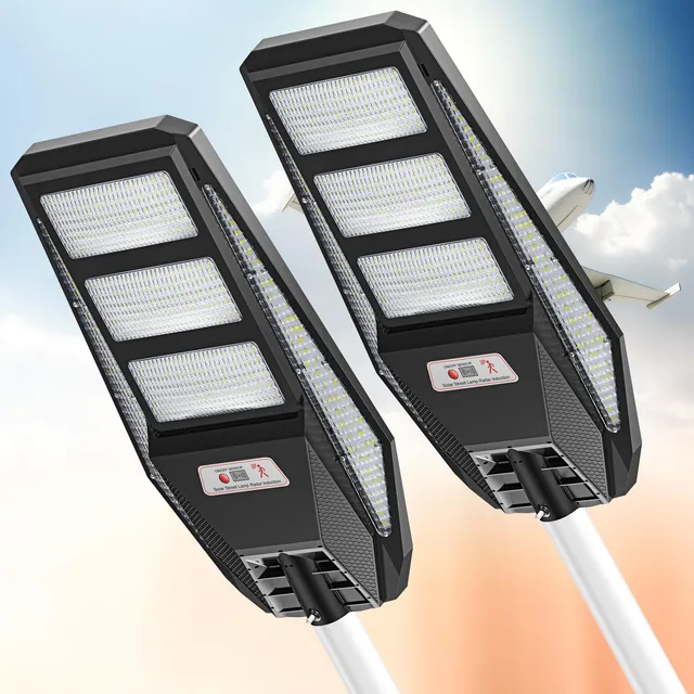 Farola Solar Para Exterior Luz Calle Lm Led Estacionamiento