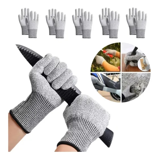 5 Pares Guantes Anticorte Nivel 5 Guantes Industriales Hppe