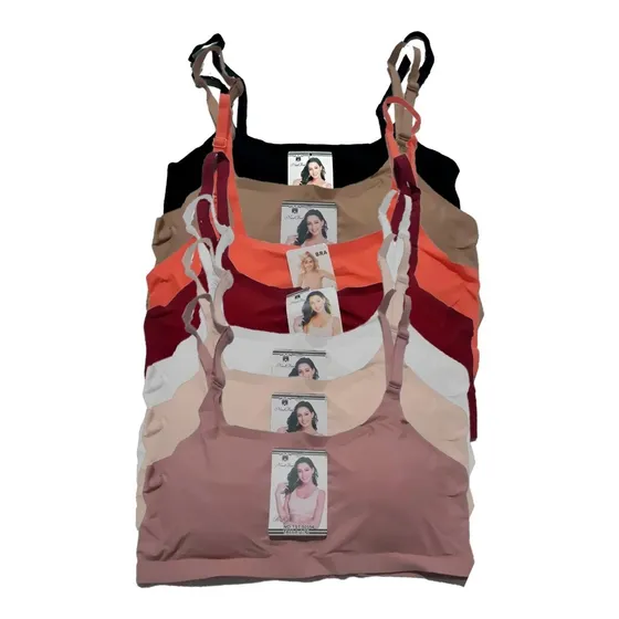 Pack X3 Corpiños Segunda Piel Top Taza Interna Y Broche 748