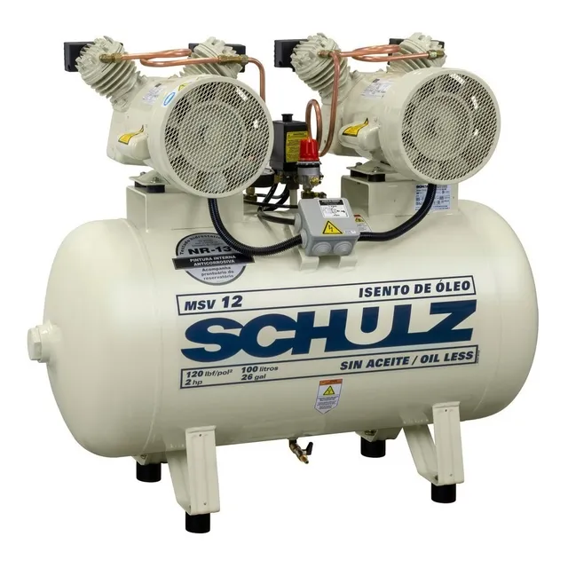 Compresor Dental Schulz 2 Hp 220/v Mon Libre De Aceite