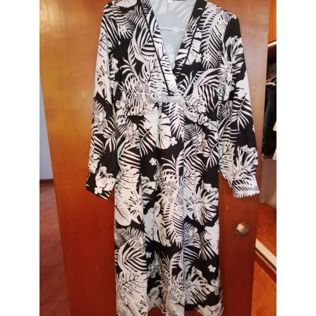 Vestido De Rayón Nuevo Talla L Hermoso