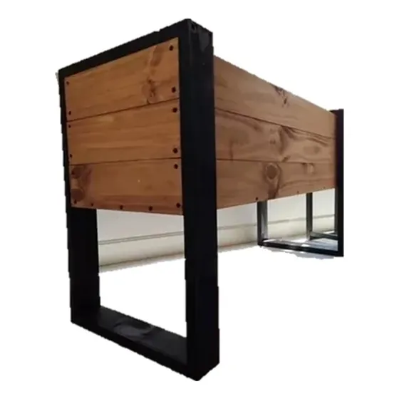 Macetero De Madera, Estilo Rústico, Tipo Industrial