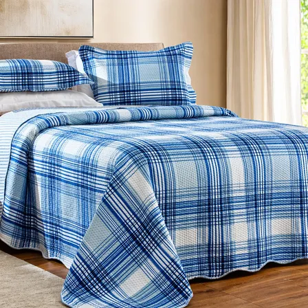 Colcha Queen Dupla Face Cobre Leito Confortável Cama De Luxo