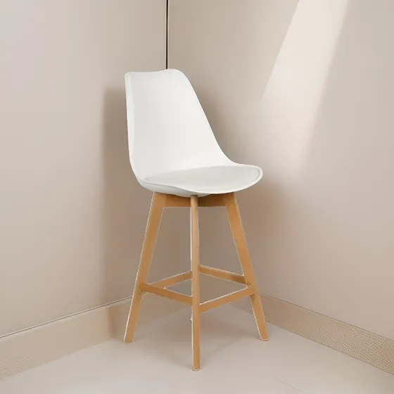Taburete Banqueta Acolchonada New Tower Blanca