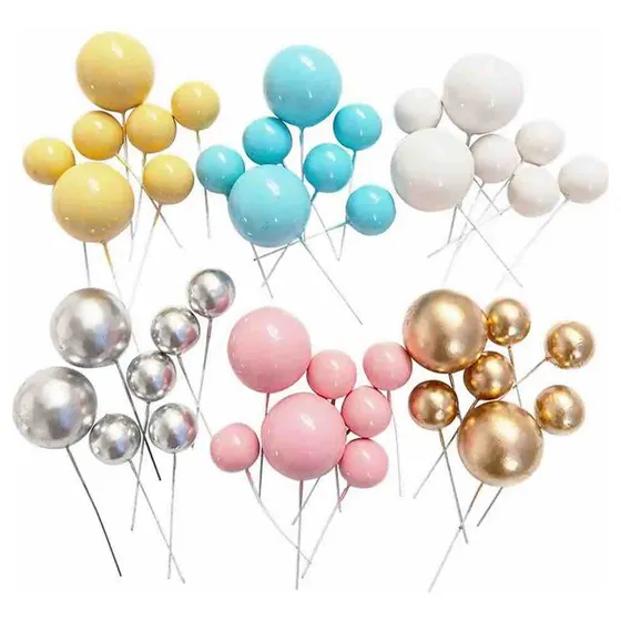 Esferas Decorativas Para Tortas 22 Colores 20 Unidades