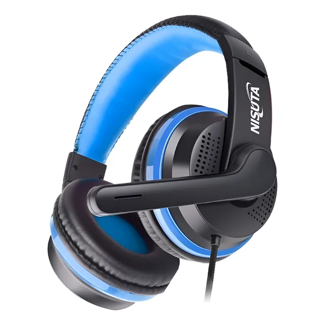 AURICULAR USB NISUTA CON MICROFONO USB NS-AUG91 AZUL HEADSET