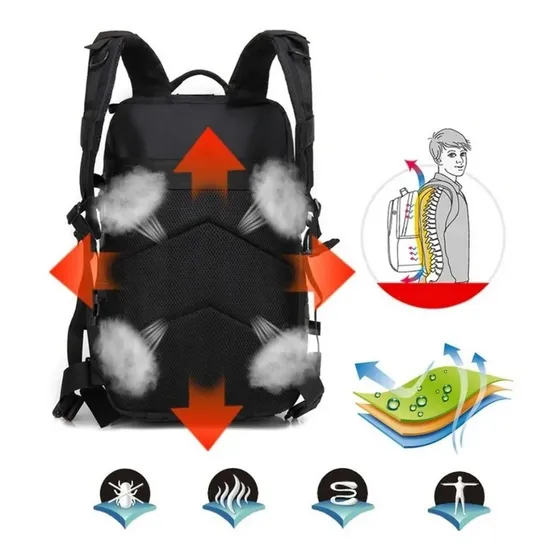 Mochila Táctica Tipo Militar Grande De 45 Litros Camping M1