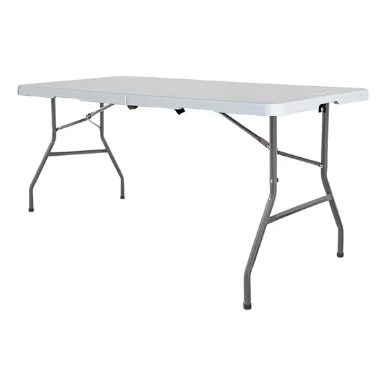 Mesa Plegable Rectangular 6ft 180x74x74cm Blanca Powerfik