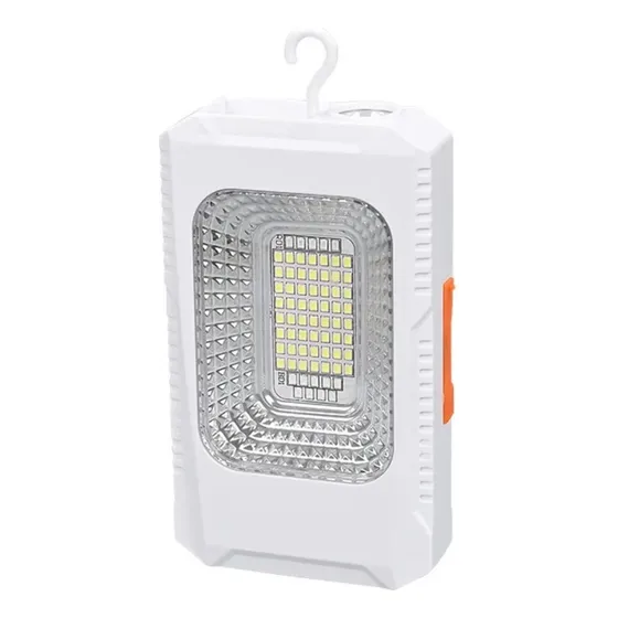 Linterna Lampara Led Con Panel Solar Recargable Portatil 