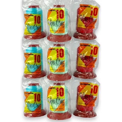 Linha Vera Cruz Fio 10 Para Pipa 500 Jardas 12 Unidades