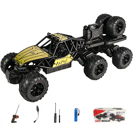 Carrinho Controle Remoto Off Road Recarregável Gold Capitan América
