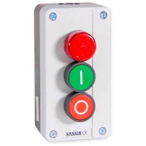 Botonera Sobreponer Partir/parar Con Piloto Led Rojo 1no+1nc