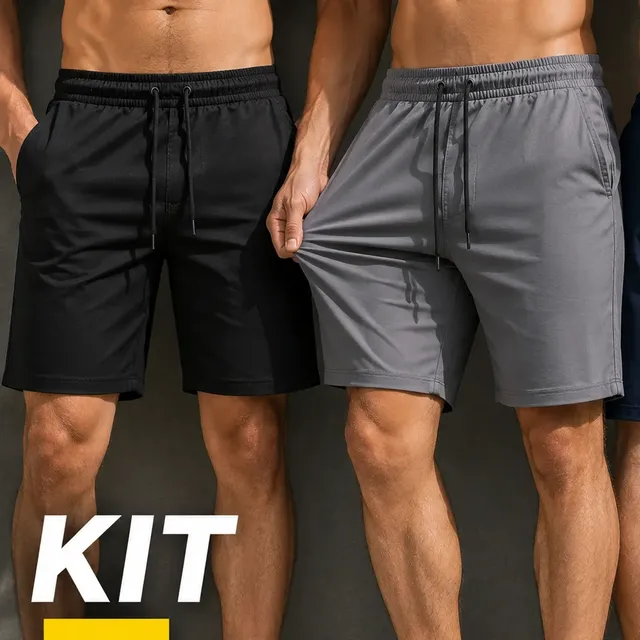 Kit 3 Bermudas Secagem Rápida