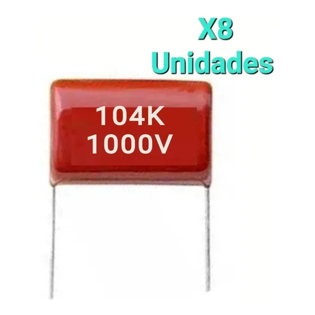 Condensador Poliéster 104k  0.1uf 1000v (8 Unidades)