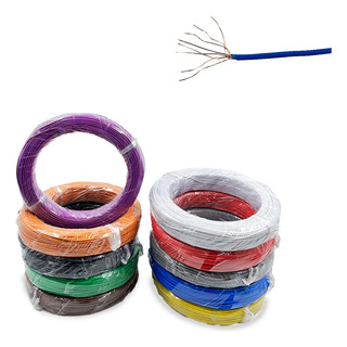 Fio Cabinho Flexível Cobre 0,30mm Rolos Com 100m Varias Core Fio Cabinho Flexível Cobre 0,30mm Rolos Com 100m Varias Core