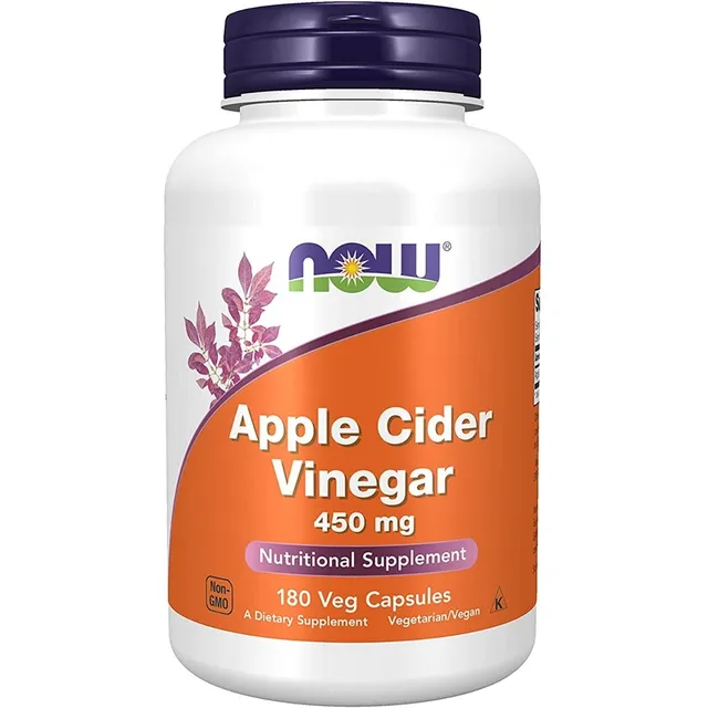 Vinagre De Sidra De Manzana 450 Mg Now 180 Capsulas