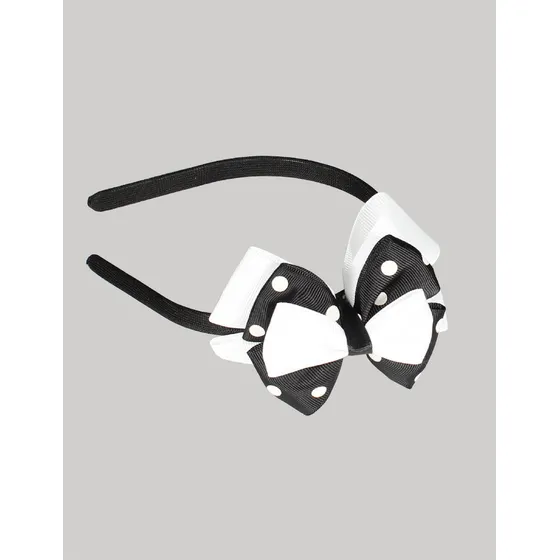 Tiara Arco De Cabelo Encapada Laço Retrô Anos 60 Bolas B02