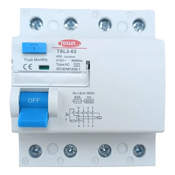 Breaker Disyuntor Diferencial Tipo Rccb, 4 Polos 40a 