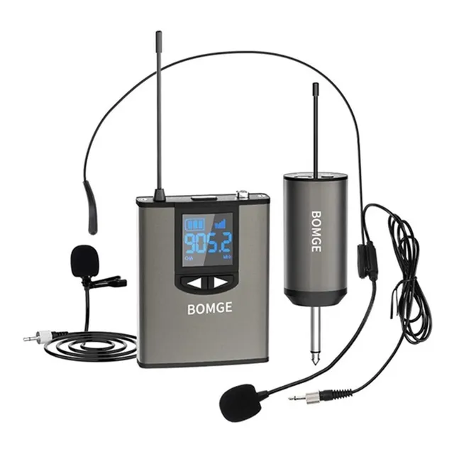 Bomge Uhf Micrófono Inalámbrico Diadema\ Solapa L Mic